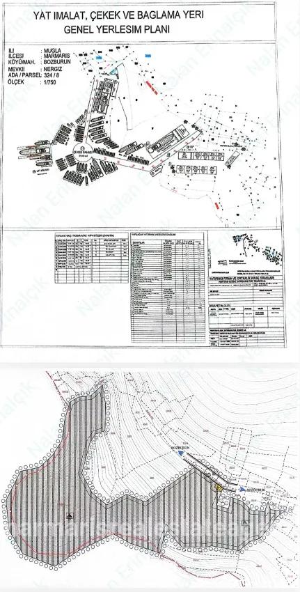 Land Zu verkaufen in Bozburun Bz. Marmaris - Kommerziell-Zonierung - 32.000 m²