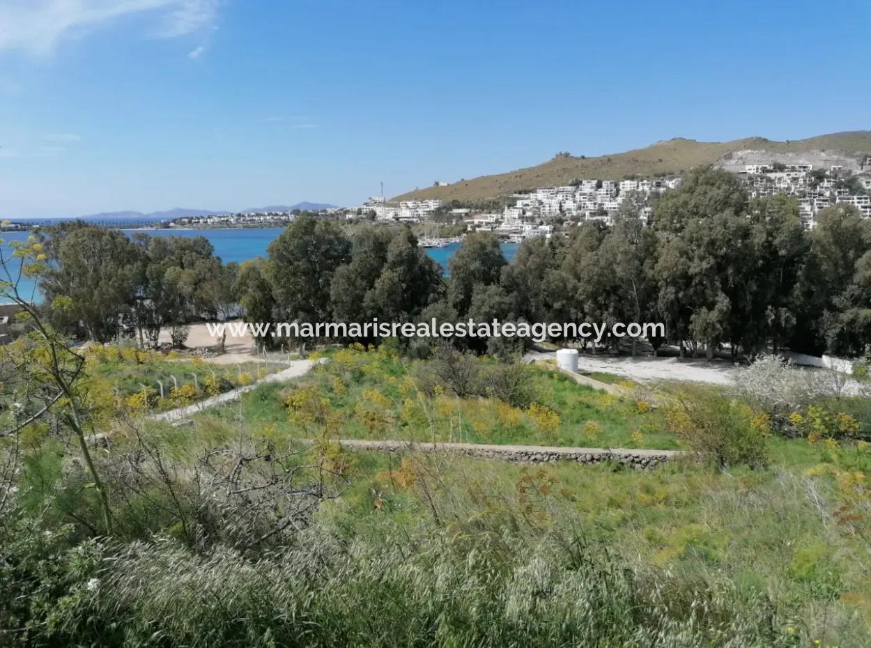 Grundstück Zu Verkaufen Mit 4000M2 Touristischen Entwicklung Am Meer In Bodrum Akyarlar