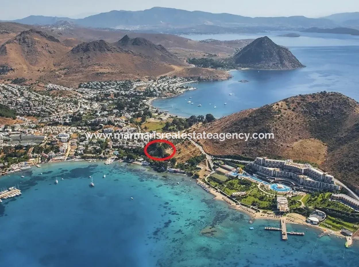 Grundstück Zu Verkaufen Mit 4000M2 Touristischen Entwicklung Am Meer In Bodrum Akyarlar