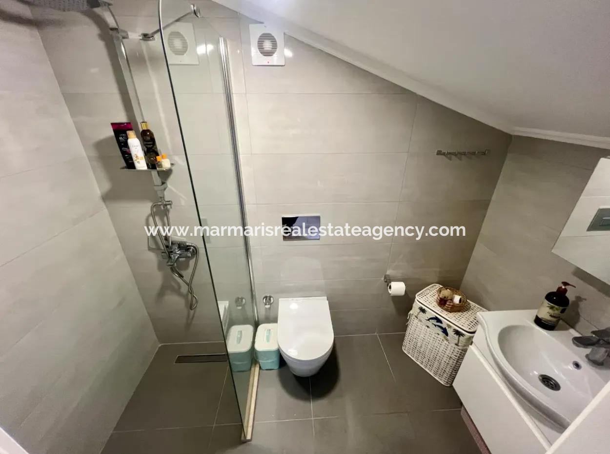 2 Zimmer, 1 Wohnzimmer, Neubau, Oberes Maisonette-Doppelzimmer, 90 M2, Wohnung Zum Verkauf Im Zentrum Von Marmaris, In Der Nähe Des Meeres