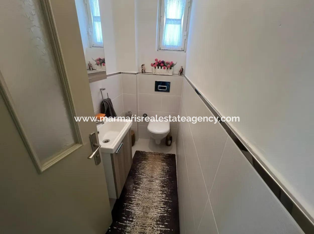 Marmaris Zentrum 3 Zimmer 1 Wohnzimmer Küche 140M2 Arakat Wohnung Zum Verkauf Ganz In Der Nähe Des Meeres