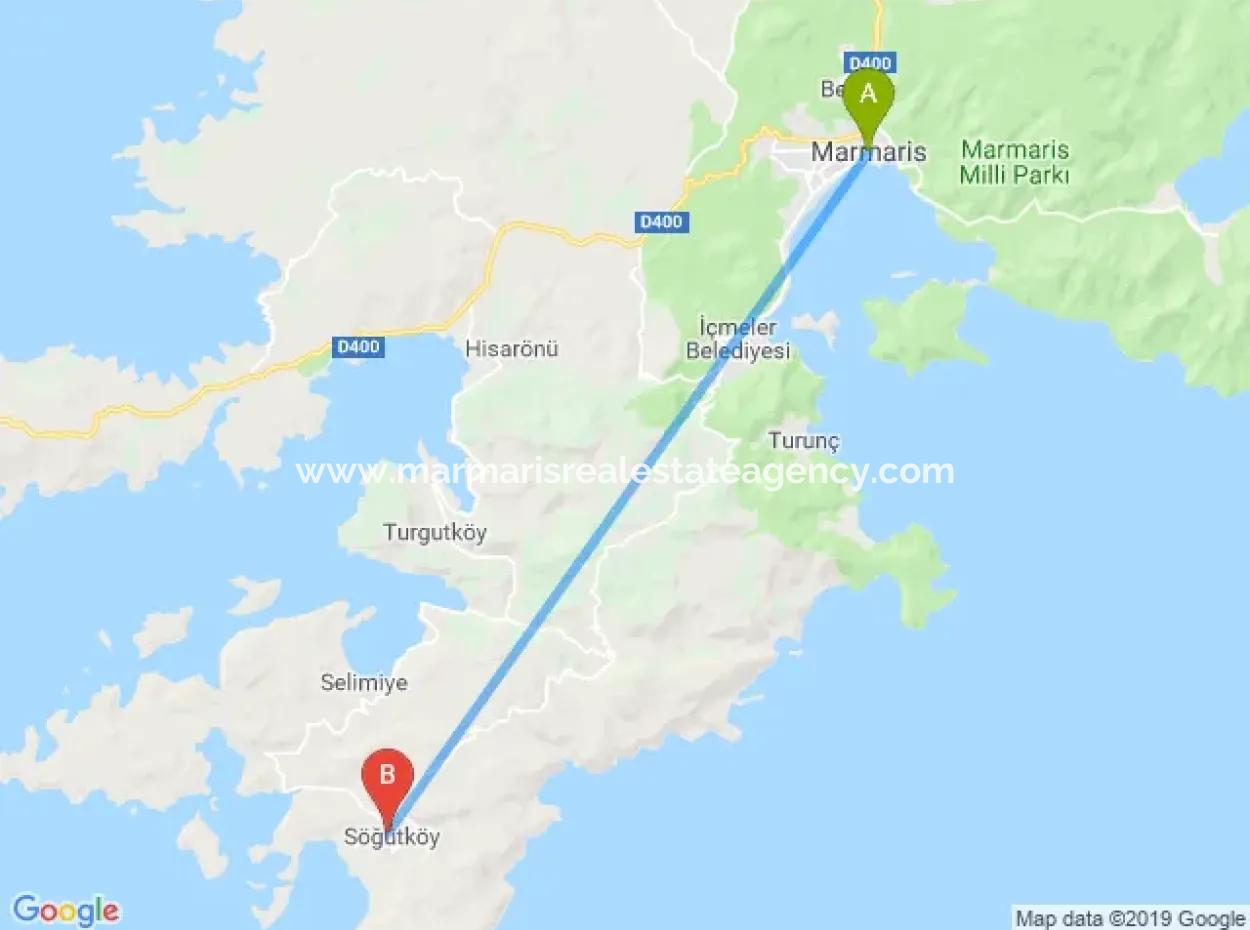 1600 M2 Bucht Am Meer Im Stadtteil Söğüt Des Bezirks Marmaris Von Immobilienmakler