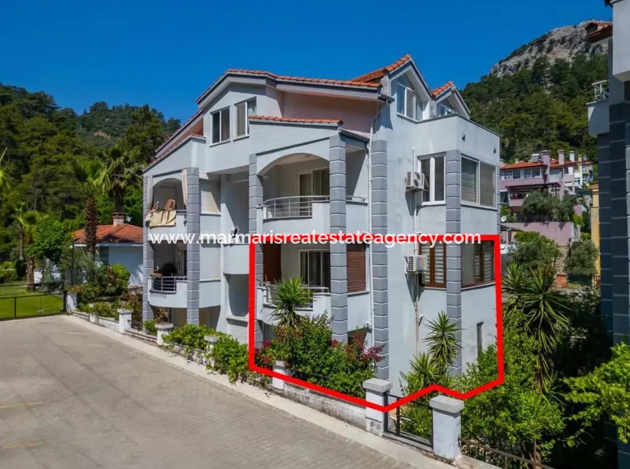 3 1 Garten-Maisonette-Wohnung Zum Verkauf In Beldibi Im Stadtteil Marmaris In Einem Komplex Mit Blick Auf Die Natur Swimmingpool