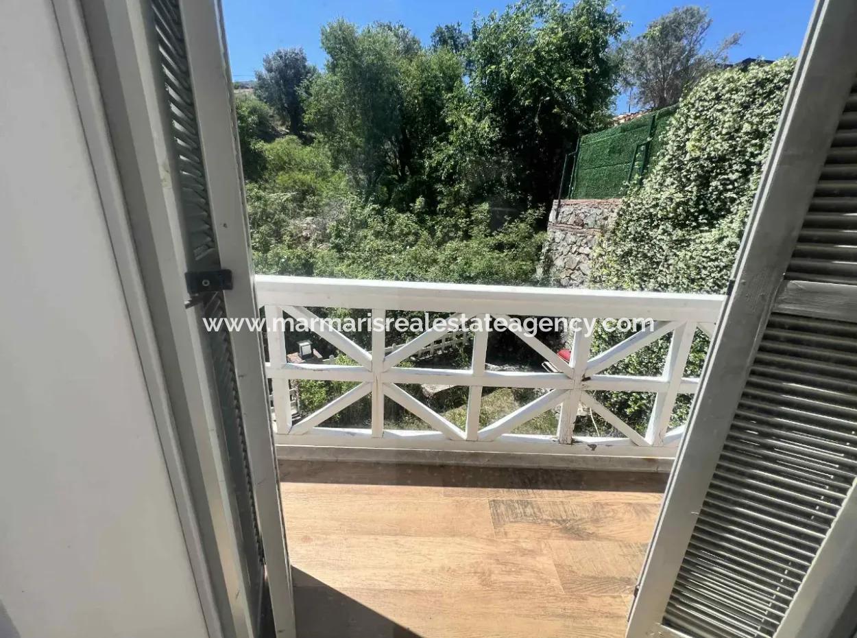 3 Zimmer 1 Wohnzimmer 140M2 2 Villen Zum Verkauf Mit Pool Mit Herrlichem Meerblick Im Viertel Selimiye Im Bezirk Marmaris