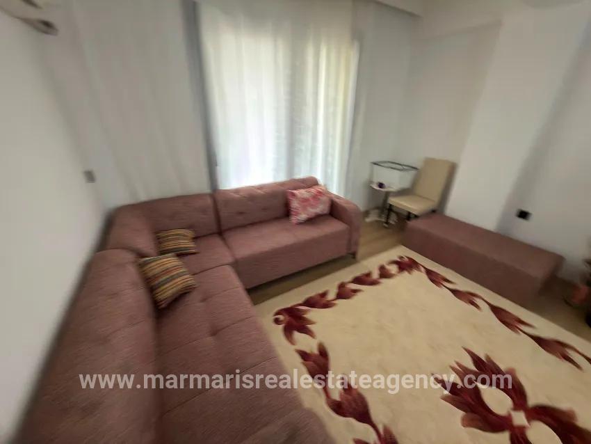 In the centre of Dalaman furnished 1+1 rental zero flat