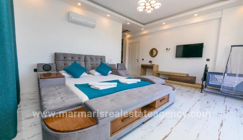 In Faralya, a magnificent villa with a sea view