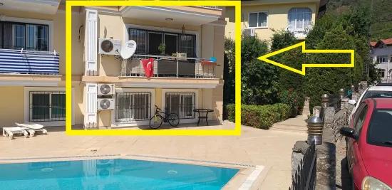 Detached Entrance Pool In the Complex 2+1 For Sale Duplex Apartment İçmeler