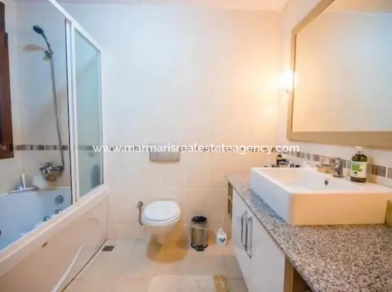 The Area Of Marmaris Armutalan Detached Villa For Sale 4 Rooms 1 Living Room Triplex Villa Fully