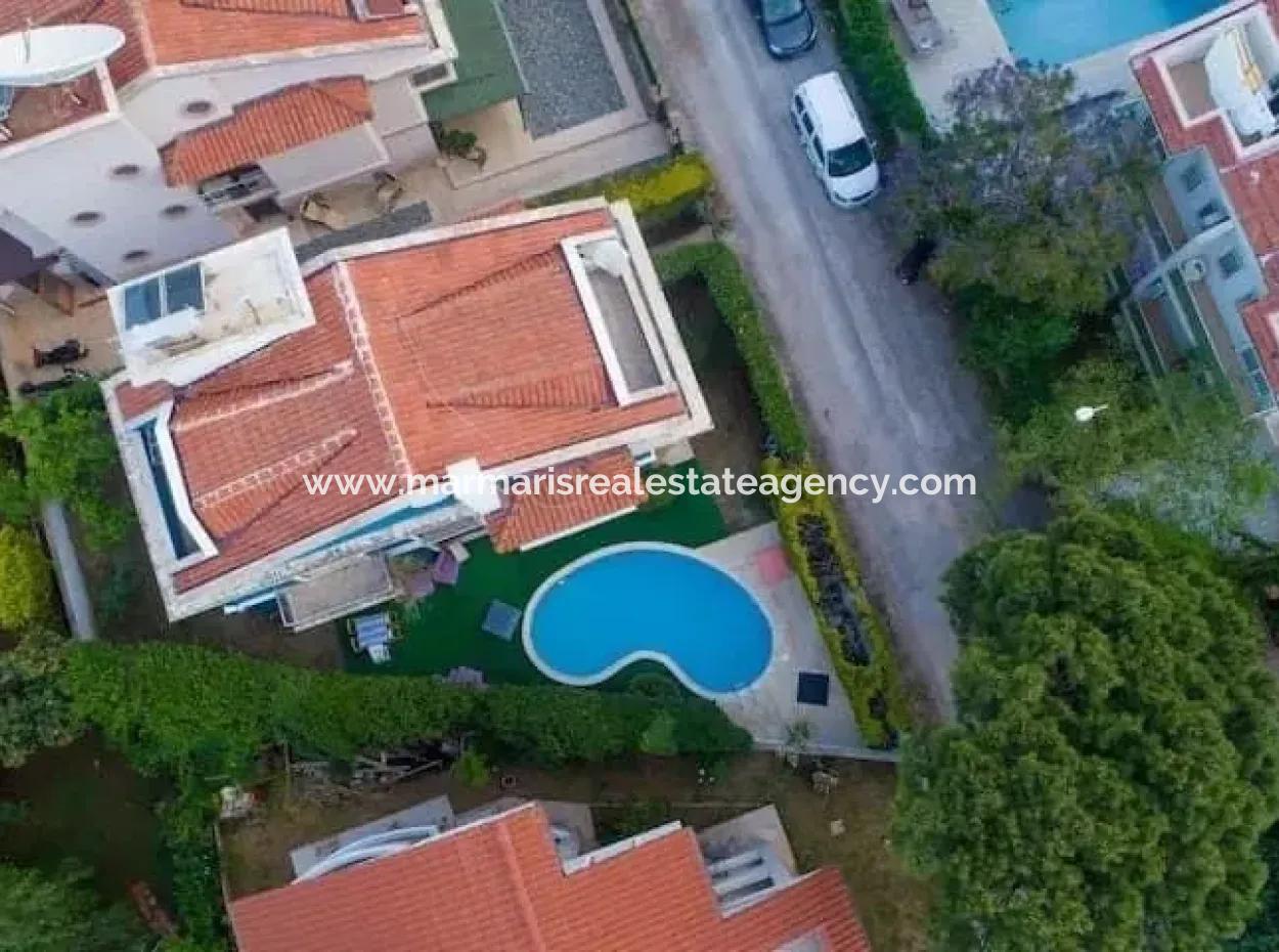 The Area Of Marmaris Armutalan Detached Villa For Sale 4 Rooms 1 Living Room Triplex Villa Fully