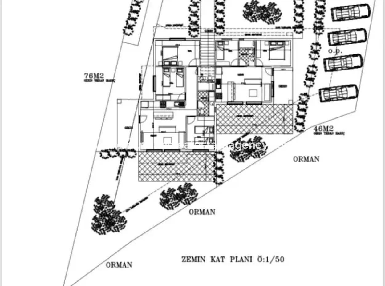 Luxury Apartment For Sale With Swimming Pool In Gökçe Neighborhood Of Ula District Of Muğla Province 2 Km To The Sea With Forest View