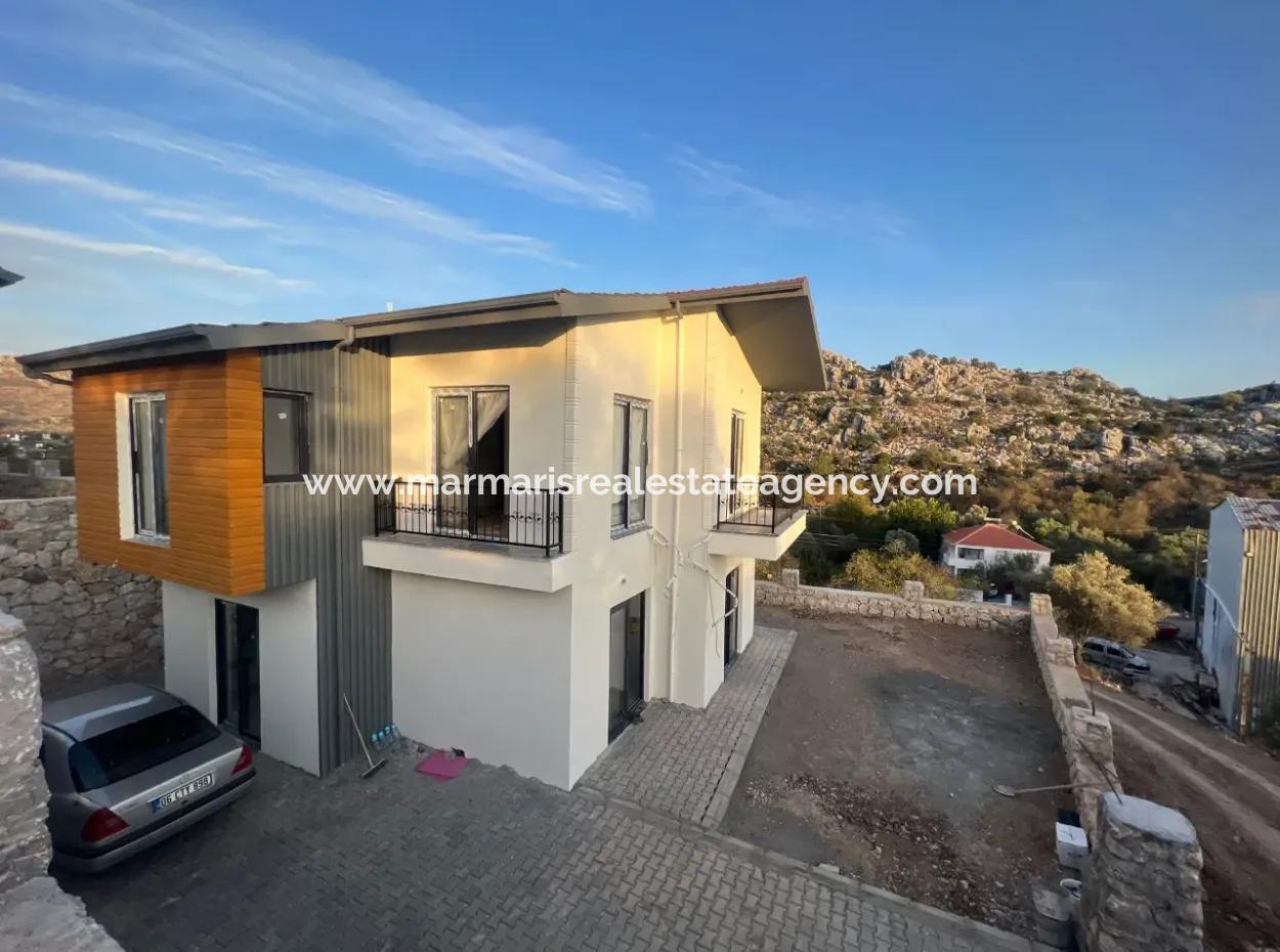 Villa For Sale In Marmaris Bozburun Neighborhood With Sea View, Fully Detached Garden, Parking Lot