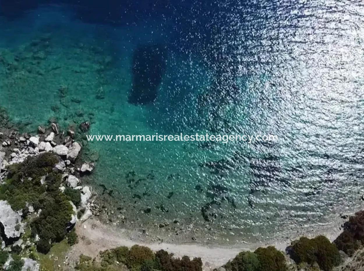Field For Sale In Marmaris Söğüt Village With 500 M2 Sea View 20 Meters To The Sea