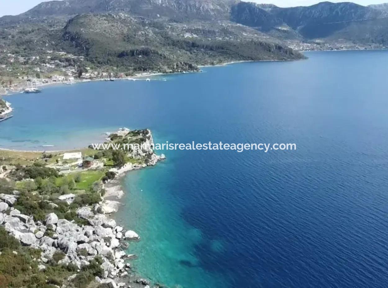 Sea View Land For Sale In Söğüt Village Of Marmaris District, Suitable For Investment 50 Meters From The Sea