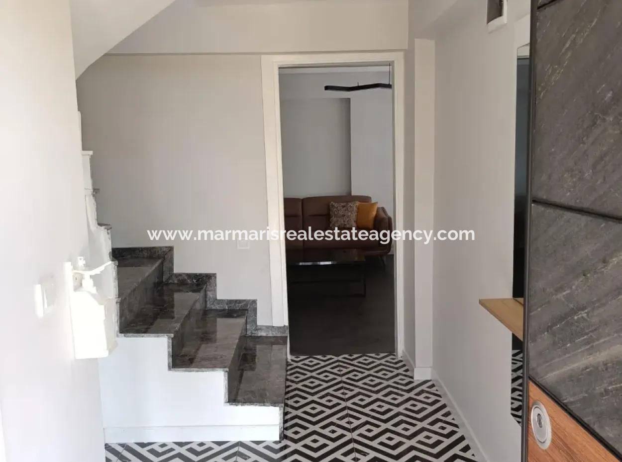 Villa For Sale In Marmaris Söğüt Village, With Magnificent Sea View, Swimming Pool, Parking, 3 Rooms, 1 Living Room, Garden, 200M2 Usage Area