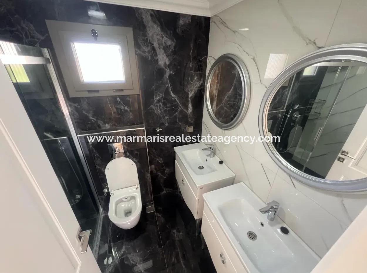 New Building With Detached Swimming Pool Close To The Sea In Icmeler Neighborhood Of Marmaris District 3 Rooms 1 Living Room 3 Bathrooms 200M2 Ultra Luxury Villa For Sale On A Plot Of 350M2