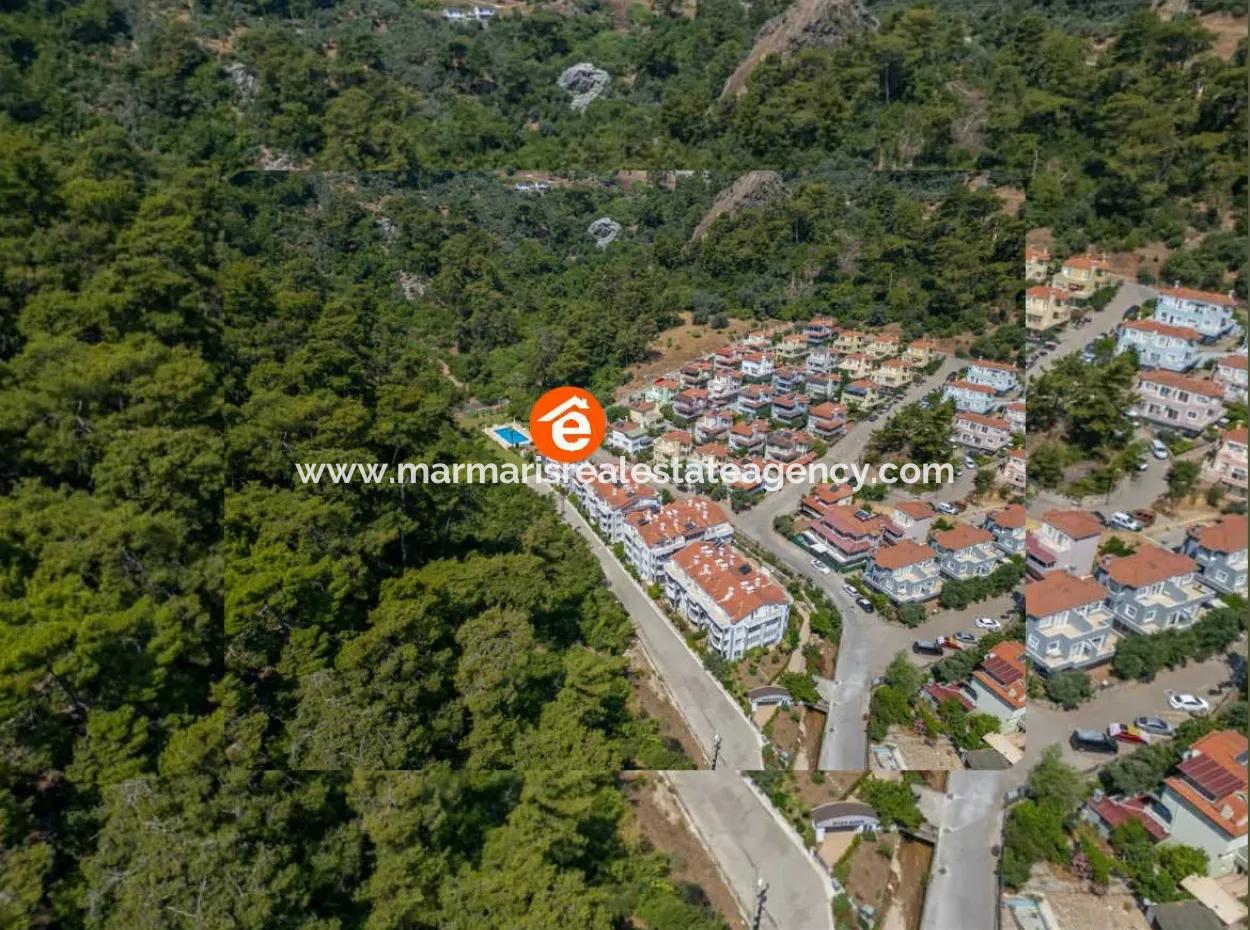3 1 Garden Duplex Apartment For Sale In Beldibi Neighborhood Of Marmaris District In A Complex With Nature View Swimming Pool