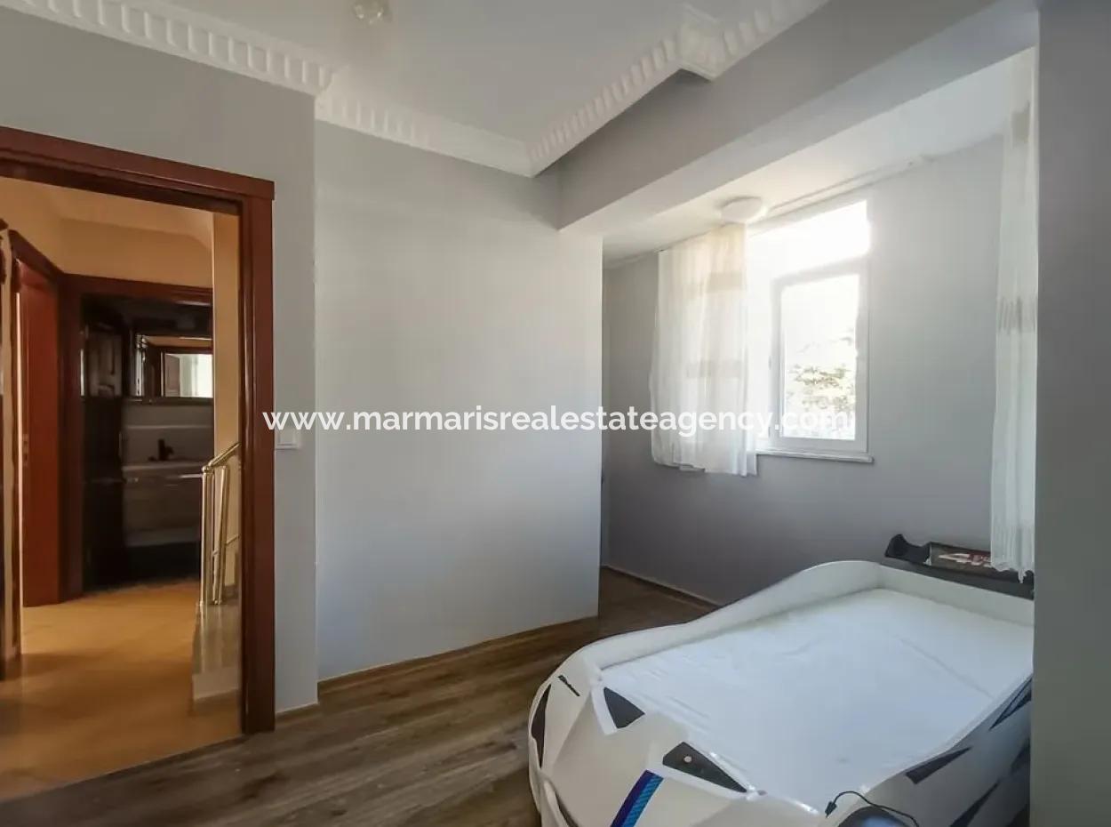 3 1 Garden Duplex Apartment For Sale In Beldibi Neighborhood Of Marmaris District In A Complex With Nature View Swimming Pool