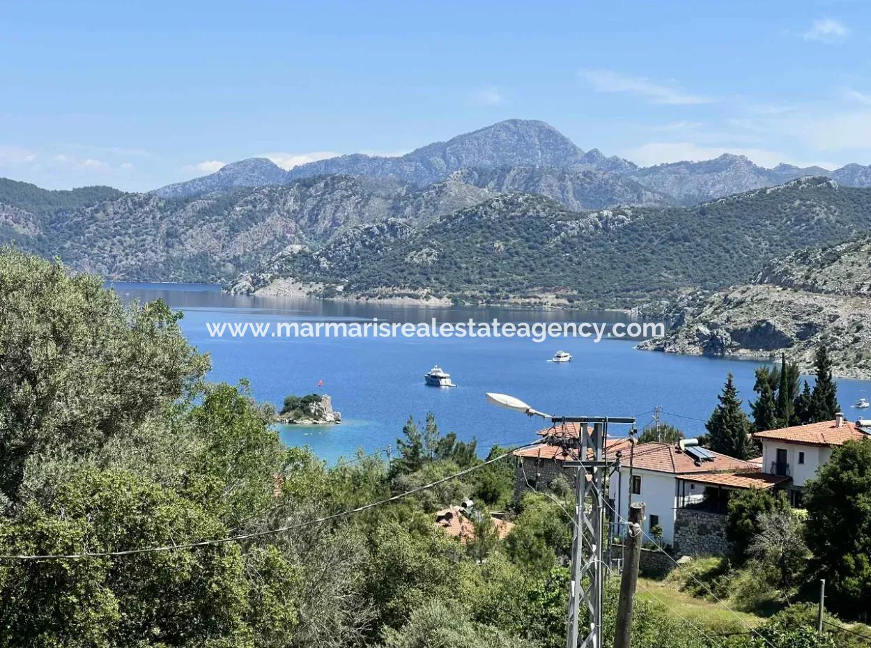 3 Rooms 1 Living Room 140M2 2 Villas For Sale With Swimming Pool With Magnificent Sea View In Selimiye Neighborhood Of Marmaris District