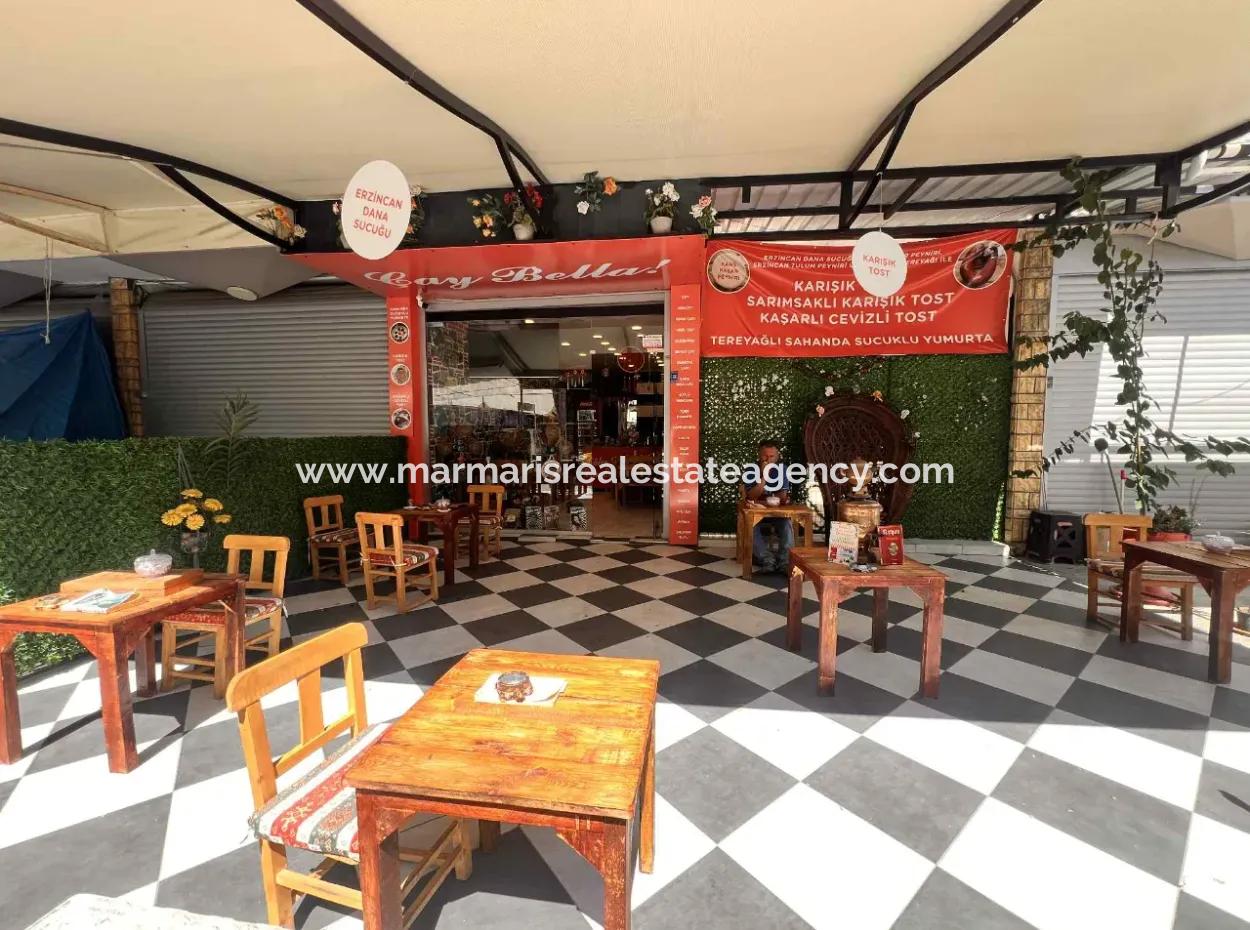 Shop For Sale In The Bustling Center Of Marmaris With Ready Customers With Its Unique Concept