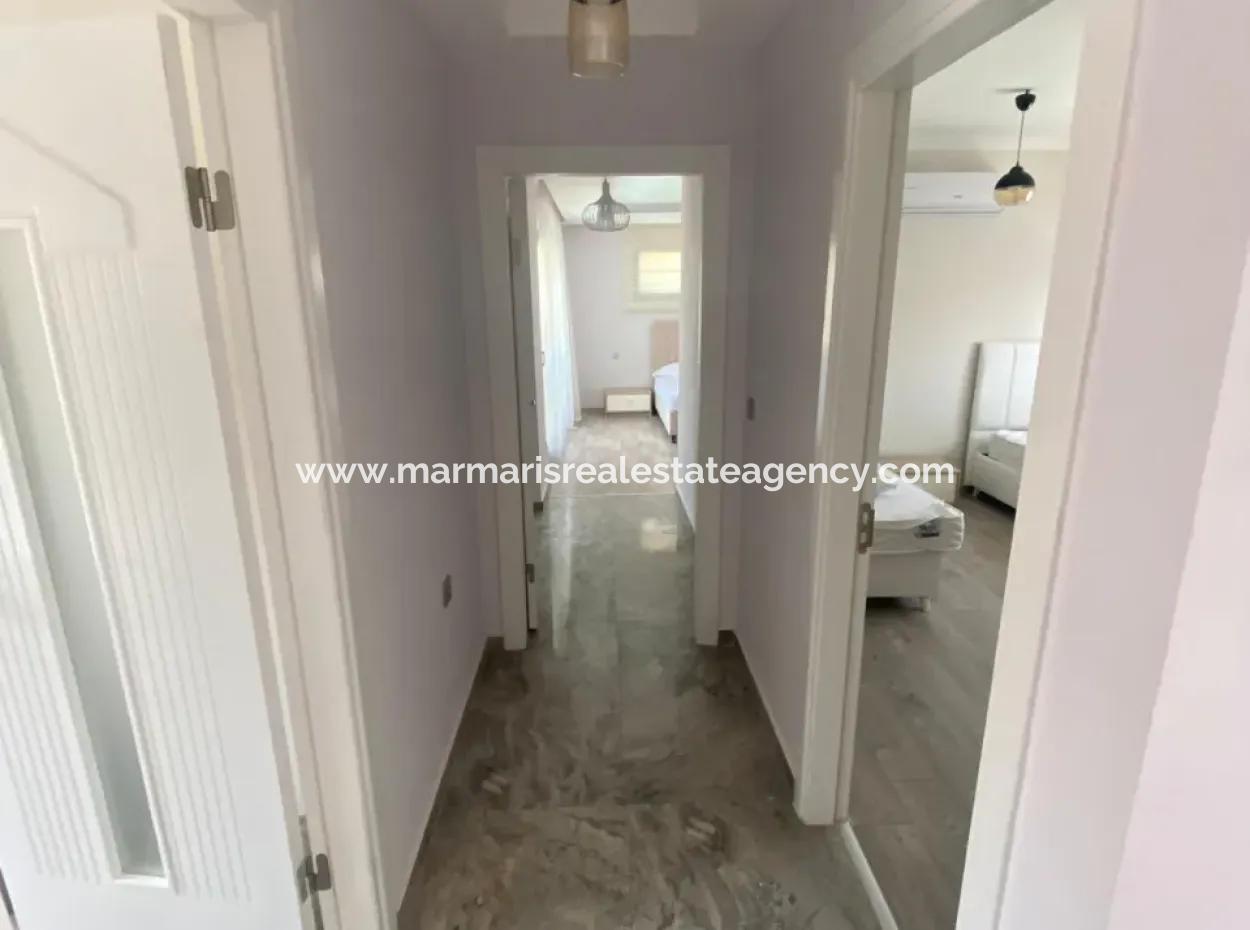 Marmaris Çamdibi 5 1 Fully Detached Pool Furnished Triplex Villa For Rent