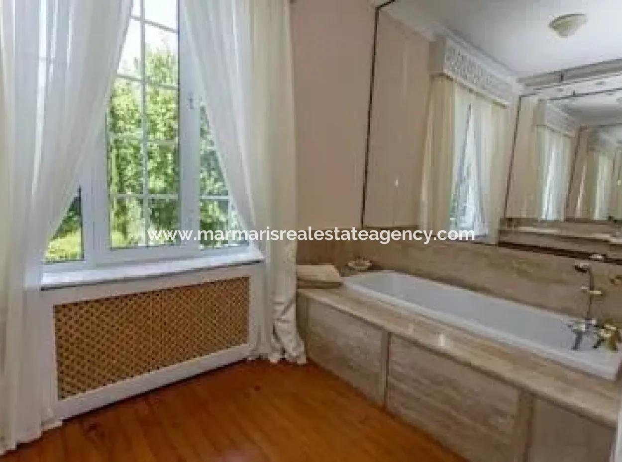 At A Distance Of 10 Km From The Centre Of Marmaris, Built With French Architecture Farm House Is For Sale.