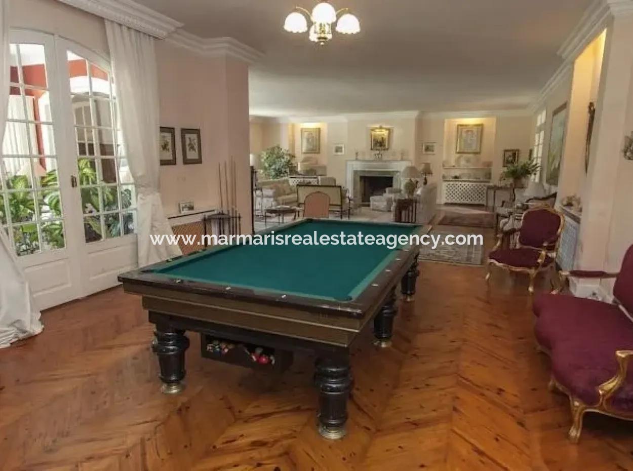 At A Distance Of 10 Km From The Centre Of Marmaris, Built With French Architecture Farm House Is For Sale.