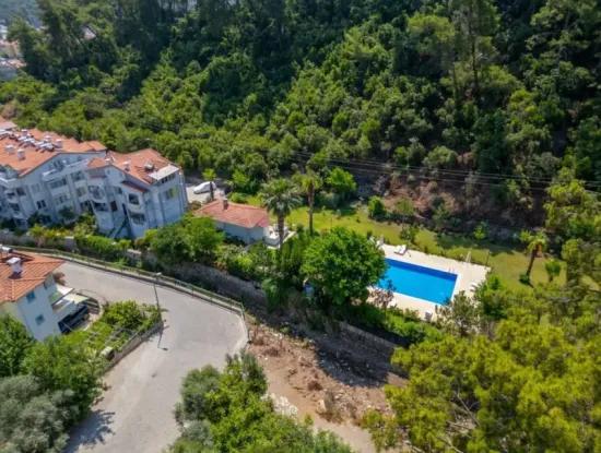 3 1 Garden Duplex Apartment For Sale In Beldibi Neighborhood Of Marmaris District In A Complex With Nature View Swimming Pool