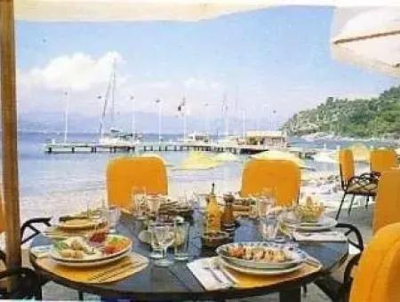 Marmaris,For Sale Built On A Plot Of 5000 M2 E 18 Km Away From The Villa And The Existing Pier Restaurant