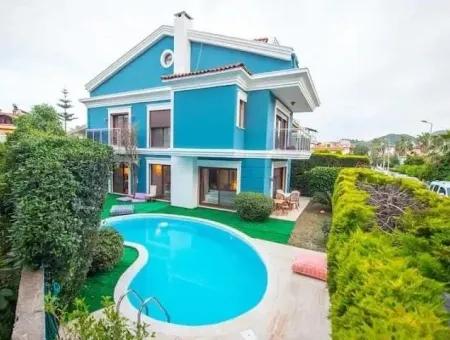 The Area Of Marmaris Armutalan Detached Villa For Sale 4 Rooms 1 Living Room Triplex Villa Fully