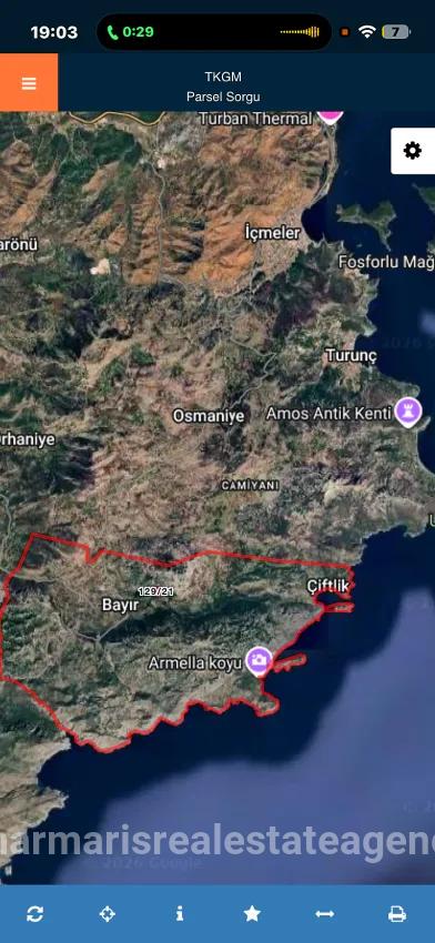 Marmaris Bayır Mah. Satılık Tarla - Tarla İmar Durumlu - 32.000 m²
