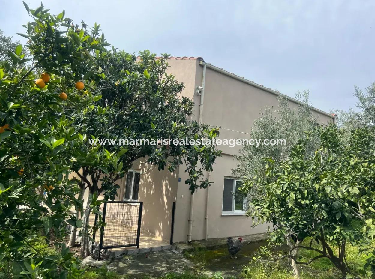 Marmaris Söğüt Mahallesi Denize Sıfır 2000M2 Arsa Satılık Müstakil Ev.önüne Tekne Bağlamaya Uygun.