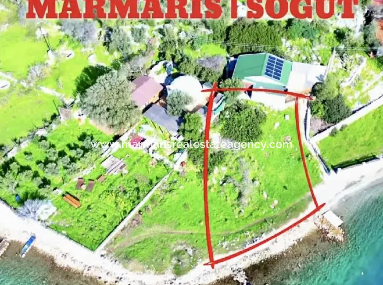 Emlakçıdan Marmaris İlçesi Söğüt Mahallesinde Denize Sıfır 380M2 Satılık Tarla